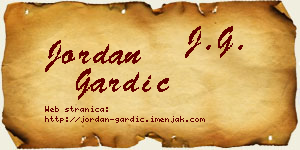 Jordan Gardić vizit kartica